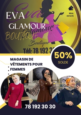 Eva Glamour Boutique  Eva Glamour Boutique vente de vètement de femme produits et services en solde de 50%