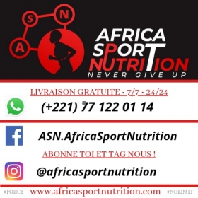 VENTE DE COMPLEMENTS ALIMENTAIRES - NUTRITION SPORTIVE Africa Sport Nutrition (ASN) est une enseigne spécialisée dans la vente de produits de nutrition sportive dit complément alimentaire destiné à des passionnés de sport de tous types.

Nous vous proposons des produits de nutrition de qualité de la marque ActivLab et Addict Sport Nutrition (Whey proteine, Gainers, BCAA, Créatine, Brûleurs de graisse, Shakers, Barres chocolatées...)

Suivez nous sur Instagram : africasportnutrition, facebook et inscrivez vous sur notre site internet