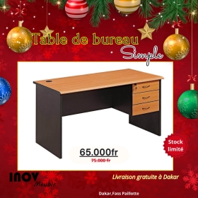 Bureau simple promo noel11 SÉPCIALE PROMO NOEL

Du 02 au 25 Décembre 2024, profitez de la promotion Noel avec nos Tables ded bureau simples et  Importées à des prix abordables.

Matériel neuf et importés disponible en magasin à partir de 65.000fr et le prix varie selon le modèle.

Livraison GRATUITE + Montage OFFERT dans la ville de Dakar.

Contactez-nous pour plus d