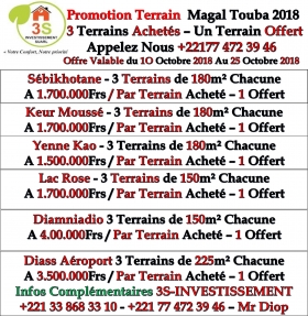 Promotion Terrains Magal Touba 2018 