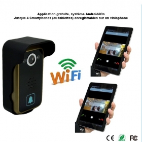  Vidéophone wifi et camera de surveillance Idéal pour identifier la personne qui sonne avant d