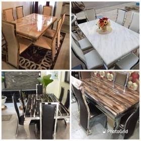 Tables à manger 6/8 places en promo Spéciale promo Octobre Rose !!!

Des tables à manger de 6 et 8 places disponibles en plusieurs modèles et différentes couleurs.

À partir de 350.000fr.

Le prix varie selon les modèles et le nombre de chaises.

Livraison GRATUITE + Montage OFFERT dans la ville de Dakar.

Contactez nous pour plus d