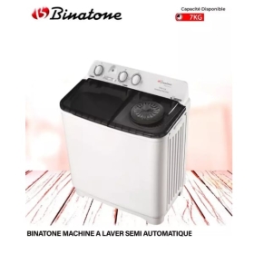 MACHINE A LAVER SEMI AUTOMATIQUE  Machine à laver semi automatique de marque Binatone consommant moins d
