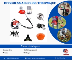 VENTE DE DEBROUSSAILLEUSE THERMIQUE DEBROUSAILLEUSES THERMIQUES de Haute Performance en Vente

Préparez vos espaces extérieurs avec nos débroussailleuses thermiques puissantes et efficaces. Idéales pour le jardinage, l’entretien des espaces verts et le défrichage des terrains, nos débroussailleuses offrent une performance inégalée et une facilité d’utilisation optimale.