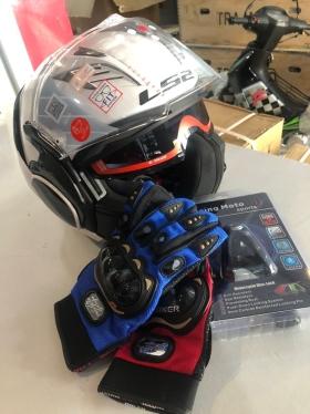 Casques moto ls2, gants probyker, antivol 