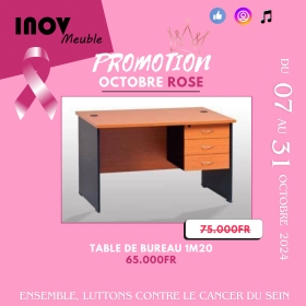 Tables de bureau assistant promo octobre rose23