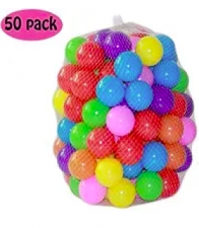 BALLES MULTICOLORES PACK DE 50 Sac de 50 balles multicolores pour enfants, peuvent completer un coin de jeux, un parc de jeux, un tapis d