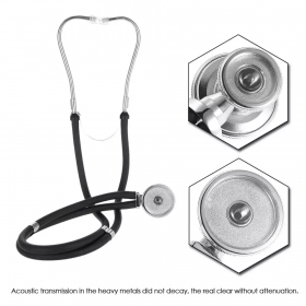 Stethoscope double conduit  Avec deux conduits vous entendez beaucoup mieux que si le stethoscope n en a qu un et ceux toutes marques confondues.

