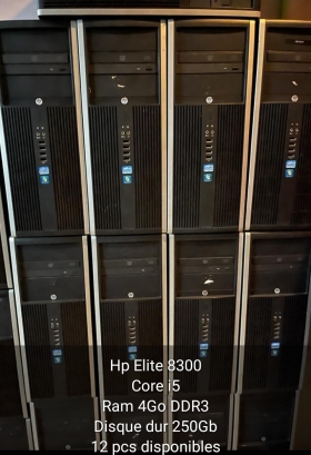Unite centrale Hp elite 8300 Core i5. RAM 4 go DDR3. Disque dur 250 go