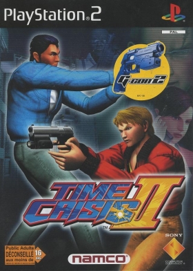 Time Crisis II PS2 Time Crisis II est un jeu de tir sur PS2. Votre mission est de venir en aide à une collègue appartenant aux services secrets qui à été kidnappée par des trafiquants d