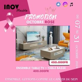 TaBLES TV + TABLE BASSE promo octobre rose21 PROMO OCTOBRE ROSE
Des ensembles Tables tv + table basse, neufs de 1ère, qualité supérieure et importés. Disponibles en plusieurs design et dimension. À partir de 250.000fr. Le prix varie selon la dimension et le modèle.

Livraison + Montage GRATUITS partout dans la ville de Dakar.

Contactez-nous ! Pur plus d