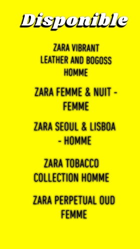 Parfums Zara Homme Femme
