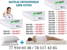 Matelas Orthopédique Des matelas orthopédiques de 30,25 et 20cm les prix varient selon les dimensions.
veuillez nous contacter pour plus d