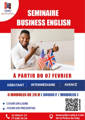 Séminaire Business English à L'IDM Saly