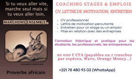 Formation accompagnement stages, emplois, mise en relation avec des entreprises "Si tu veux aller vite, marche seul mais si tu veux aller loin, marchons ensemble.”
lorsque vous êtes à la recherche d