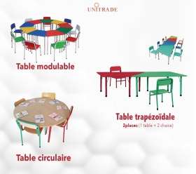 Table banc scolaire pour école Nous mettons à votre disposition du mobilier scolaire : des tables bancs pour jardin d