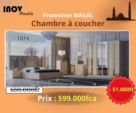 Chambres à coucher promo Magal SPÉCIALE PROMO MAGAL
Chambres à coucher en promotion à partir de 599.000fr
Le prix varie selon le modèle. 
Contactez-nous pour plus d