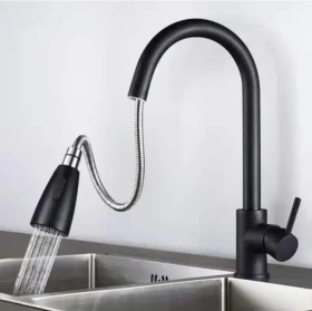 robinet extractible ROBINET extractible noire et gris 1sortie 