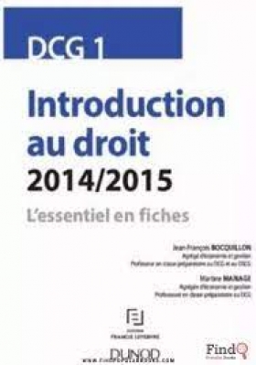 PDF - DCG 1 - Introduction au droit - 2014/2015 - L’essentiel en fiches