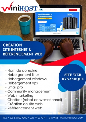  Hébergement web / Prestations de services informatiques.