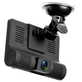 Dashcam FULL HD 1080P Pour Voiture Enregistrement/visualisation de la caméra pare-brise avant

Enregistrement de la caméra du pilote.

Enregistrement /visualisation de caméra arrière/arrière .

Enregistrement simultané Trois caméras. Écran de 4 pouces.

Caméra de tableau de bord DVR 1080P pour voiture à 3 lentilles.
