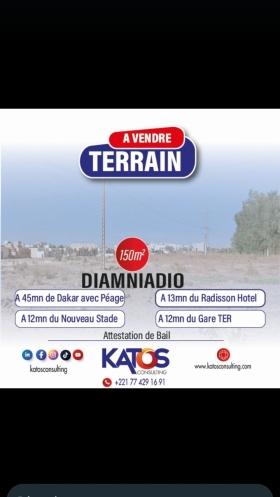 Vente de terrain 150m² DIAMNIADIO Terrains disponibles sur le site de Diamniadio, derrière l