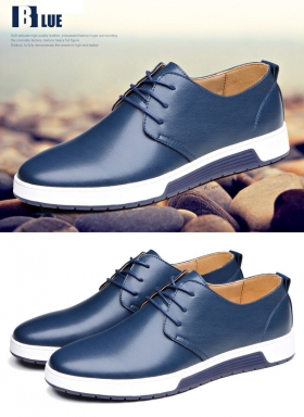 Chaussures en cuir Pull & bear bleu